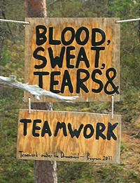 Blood, Sweat, Tears & Teamwork (Team-Parcours auf der Pfadfinderinsel Vässarö)